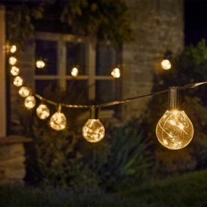 20 Firefly Schnur Lichter LED Anschlussbar Netzbetrieben Garten Outdoor Hochzeit - Bild 1 von 24