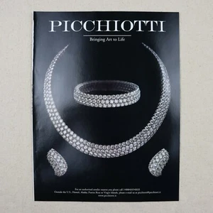 Picchiotti Jewelry Print Ad Vtg 2000 Paper Magazine Clipping Bring Art to Life - Picture 1 of 5