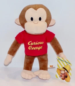 13" CURIOUS GEORGE Monkey w/ Red Shirt Plush Stuffed Animal by Toy Factory - NWT - Picture 1 of 11