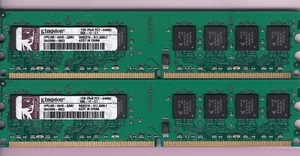 2GB 2x1GB KINGSTON PC2-6400 HP5188-6049-QAB2 DDR2-800 QIMONDA Ram Memory Kit - Picture 1 of 2