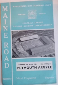 1965 1966 Manchester City V Plymouth Argyle - Picture 1 of 1