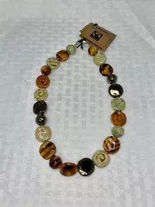 Kazuri Kenya Hand Crafted "KALAIDESCOPE" Fair Trade 18" Beaded Necklace NWT - Picture 1 of 3