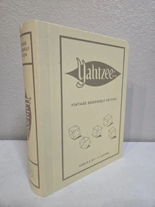 YAHTZEE Vintage Bookshelf Edition Deluxe Collectible Linen Board Game No Sleeve - Picture 1 of 11