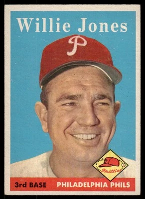 1958 Topps #181 Willie Jones Philadelphia Phillies Excellent 49635 - Image 1 of 2