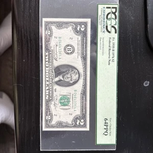 1976 Two $2 64PPQ Rey Choice New 1976 Two Dollar Graded Bill - Picture 1 of 3