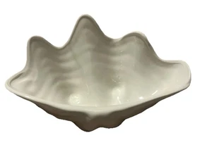 Hall Pottery US weiße Muschelschale 11,5" Keramik Maritim Küste #1253 EUC.    t3 - Bild 1 von 9