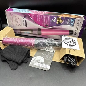 Remington T-Studio Ceramic Hair Curling Wand CI-96X1 Pink 1"-1.5 TESTED W/ Glove - Picture 1 of 13
