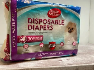 Disposable Dog Diapers for Female Dogs, True Fit, Absorbent, Leak Proof XS / Toy - Picture 1 of 1