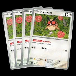 4x Hoothoot 077/131 Prismatic Evolutions Playset Near Mint Pokemon TCG - Bild 1 von 3