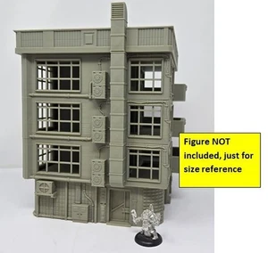 Sci-Fi Cyberpunk Building 3D Print Modular Terrain Shelter Balconies Doors 28mm - Picture 1 of 20