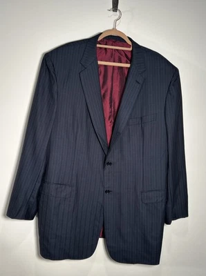 Brioni Blazer Sports Coat Mens Sz 50 L Blue Wool Neiman Marcus Italy Vtg - Image 1 of 4
