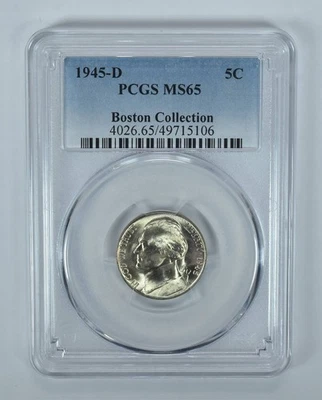 1945-D Jefferson Nickel Boston Collection MS65 PCGS *2448 - Image 1 of 4