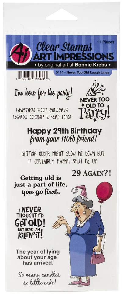 Прозрачная марка Art Impressions Laugh Lines — никогда не слишком старая - Изображение 1 из 1