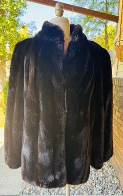 Abrigo De Colección Tissavel Francia Imitación Piel Retro Años 70 80 Hecho en EE. UU. Marrón Largo Medio Foto 1 de 4