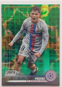 2023 Stadium Club Chrome UEFA Green Yellow Electric Pedri /125 Barcelona - Bild 1 von 2