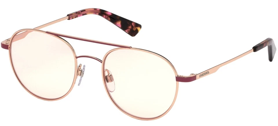 Diesel DL0287 74S Rose Gold Pink Floral Aviator Metal Sunglasses Frame 52-19-145 - Image 1 of 1