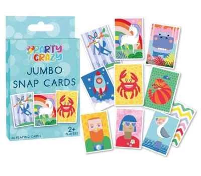 TALLON Jumbo Snap Cards Pack of 36 Playing Cards Kids Children Card Game Coordination