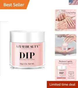 Nail Art Essential: 2Oz Salmon Pink Dip Powder for Glamorous Home Manicure - Picture 1 of 8
