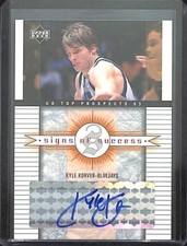 2003-04 Upper Deck UD Top Prospects Signs of Success Autograph SS-KK Kyle Korver