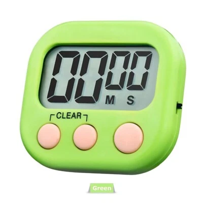 Большой цифровой кухонный кулинарный таймер с ЖК-дисплеем обратный отсчет часы громкий будильник магнитный - Изображение 1 из 4