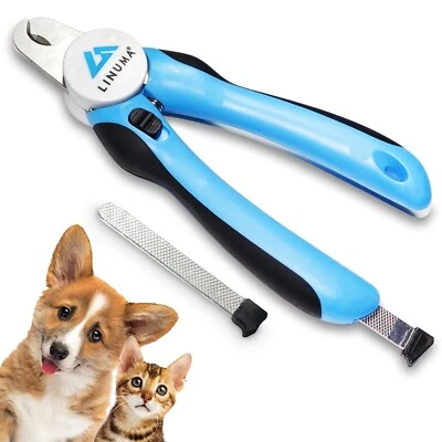 LINUMA Profi Krallenzange Krallenschere für Hunde Katzen & Kleintiere - mit Feile