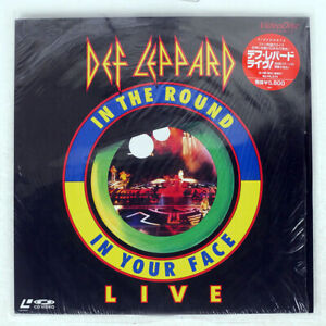 DEF LEPPARD LIVE~IN ROUND IN YOUR FACE POLYGRAM VIDEO VAL3097 JAPAN SHRINK 1LD