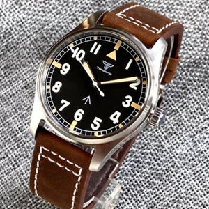 Military 39mm Tandorio Black Dial Sapphire Miyota NH35A Automatic Mens Watch - Picture 1 of 12