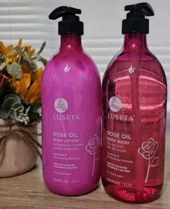 LUSETA ~ ROSE OIL Flower Soothing & Moisturizing BODY WASH & LOTION 33.8 Fl.oz - Picture 1 of 1
