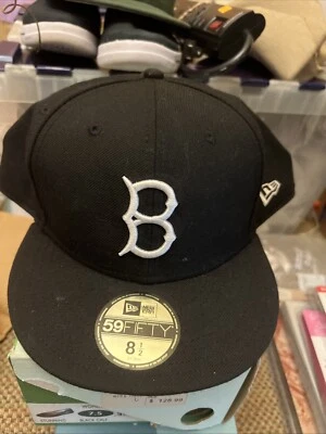 Nuevo Sombrero Brooklyn Dodgers 8 1/2 Negro Colección Cooperstown 59FIFTY MLB Foto 1 de 4