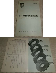 Neumáticos Prospekt Michelin "X" tipo S (SAHARA) para condiciones desérticas marzo 1963 - Imagen 1 de 3