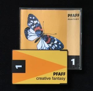 Pfaff Creative Fantasy Embroidery Designs Card #1 Sampler & Alphabet - Imagen 1 de 11