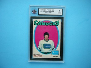 1971/72 O-PEE-CHEE NHL HOCKEY CARD #231 DENNIS KEARNS ROOKIE KSA 8 NM/MT OPC