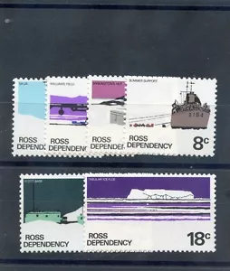 NUEVA ZELANDA, ROSS DEPENDENCY Sc L9-14 (SG 9-14)**En muy buen estado 1968 juego $16 - Imagen 1 de 1