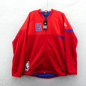 LA Clippers Jacket Mens Large Red Warm Up Team Issue Adidas NBA Deadstock New - Picture 1 of 9