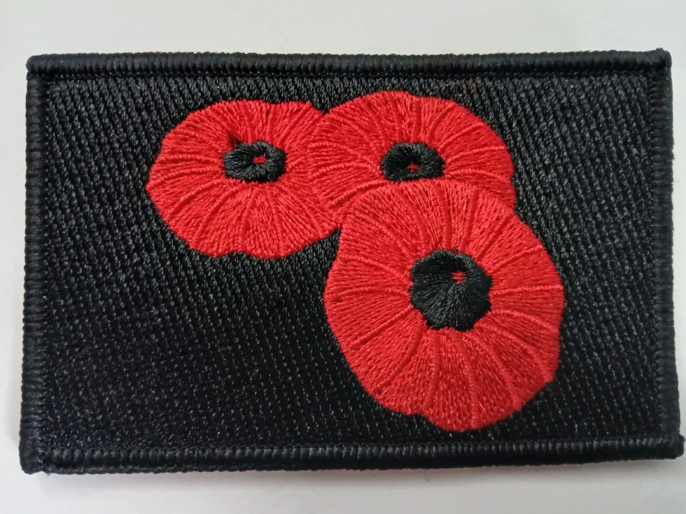Red Poppy Embroidered  Patch - Image 1 of 1