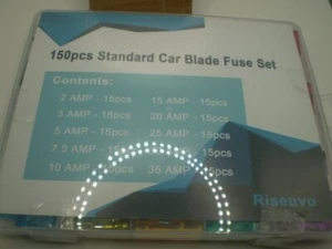 150pcs Standard Car Blade Fuse Set Riseuvo - Picture 1 of 1