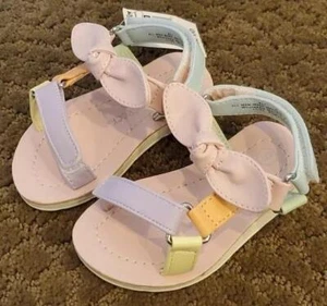 Baby Toddler Girls Falls Creek ALI Bow Sandals Size 5 6 7 8 9 10 Pastels NWT - Picture 1 of 1