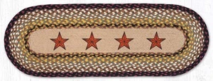 Corredor de mesa 36 pulgadas estrella de granero trenzado yute colonial decoración primitiva - Imagen 1 de 1
