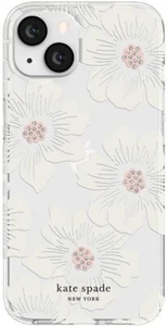 Kate Spade Defensive Hardshell for iPhone 13 Pro - Hollyhock Floral Clear - Picture 1 of 5