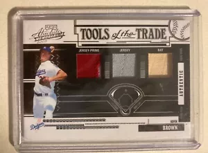 Kevin Brown 4 Clr PATCH~BAT #/50 Tools/Trade 2005 Absolute TOTT Jersey Prime SP - Picture 1 of 3