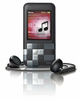 Creative ZEN Mozaic Black 16GB WMA MP3 Player Wit FM Radio & Built-in Speaker VG - Image 1 of 4