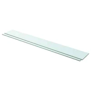 Regalböden 2 Stk. Glas Transparent 110x15 cm - Bild 1 von 3