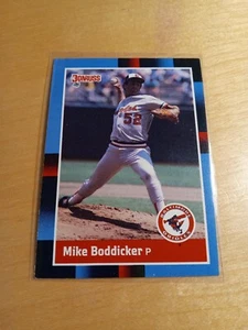 1988 DONRUSS #89 MIKE BODDICKER Baltimore Orioles Baseball Card, Pitcher. (VG) - Picture 1 of 2