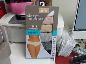 Nuevo con etiquetas Secret Treasures Mujer Plus Pantalones Hipster Sin Costuras 6 Pares 4x/14 - Imagen 1 de 1