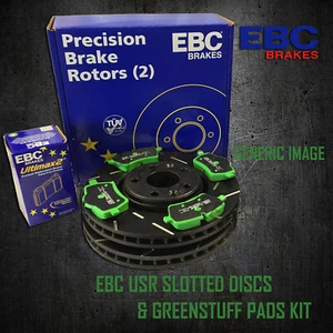 NEW EBC 255mm FRONT USR SLOTTED BRAKE DISCS AND GREENSTUFF PADS KIT PD06KF591 - Picture 1 of 6