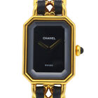 Chanel Premiere M Watches H0001 Gold Plated Elegant Bracelet Used