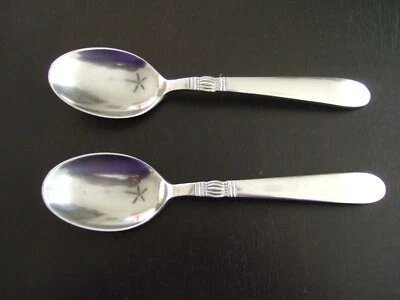 2 CUCHARAS SOPERA TAZÓN OVALADO NASCO INOXIDABLE "Karen" Patrón 7" Largo PLATEADO Foto 1 de 3