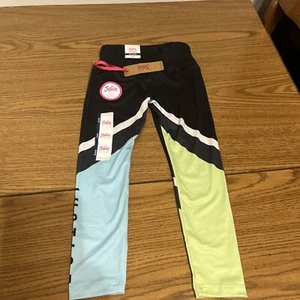 Justice Girl's Collection X Colorblocked Leggings Black Multi Size XS (5-6) NWT - Picture 1 of 24