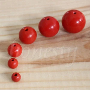 60PCS Natural Red Cinnabar Scattered loose Beads DIY Pendant Chain 4~12MM - Picture 1 of 2