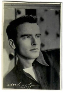 Foto antigua pequeña Montgomery Clift con impresión firma - Imagen 1 de 1